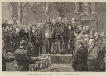 Funeral of the Late Lord Lytton in Westminster Abbey
